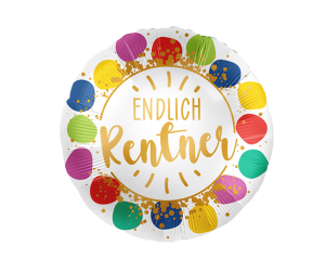 geschenkballon endlich rentner 