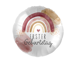 geschenkballon erster geburtstag rose 