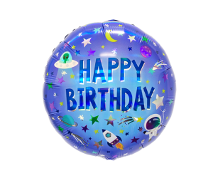 geschenkballon happy birthday weltall 