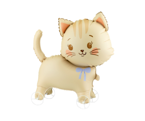 geschenkballon katze auf raedern 