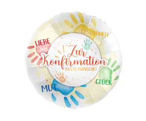 geschenkballon konfirmation haende  