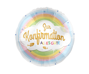geschenkballon konfirmation regenbogen  
