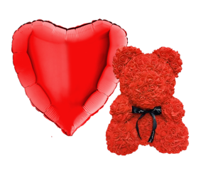 geschenkballon liebes set rosenbaer 