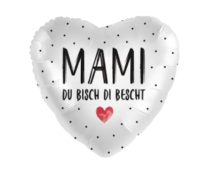 geschenkballon mami di bescht herz 