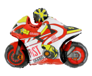 geschenkballon motorrad rot 