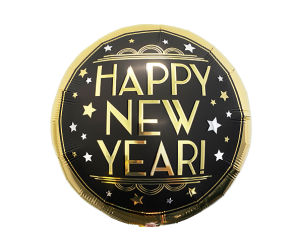 geschenkballon new year gold 