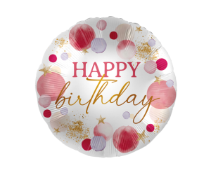 geschenkballon pink stars birthday 