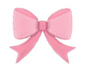 geschenkballon rosa schlaufe 