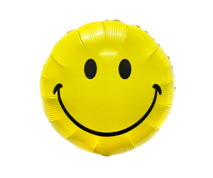 geschenkballon smiley gelb 