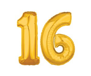 geschenkballon zahl 16 gold 1 