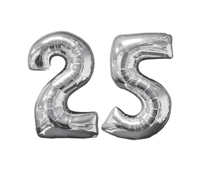 geschenkballon zahl 25 1 