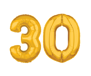geschenkballon zahl 30 gold 1 