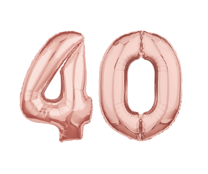 geschenkballon zahl 40 rose 1 