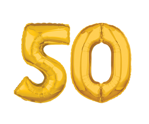 geschenkballon zahl 50 gold 1 