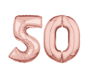 geschenkballon zahl 50 rose 1 
