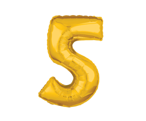 geschenkballon zahl 5 gold 1 