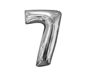 geschenkballon zahl 7 1 