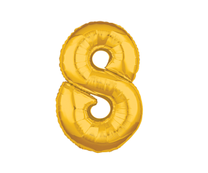 geschenkballon zahl 8 gold 1 