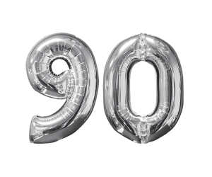 geschenkballon zahl 90 1 