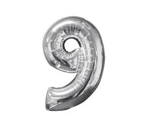 geschenkballon zahl 9 1 