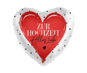 geschenkballon zur hochzeit rot 