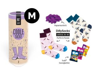 geschenkbombe blopp coole socke lavendel m 