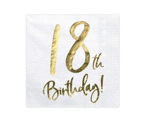 happy birthday elegant servietten 18 gold 1 