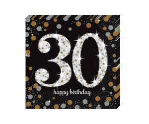 happy birthday elegant servietten 30 