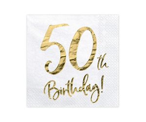 happy birthday elegant servietten 50 gold 1 