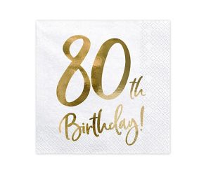 happy birthday elegant servietten 80 gold 1 