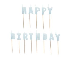 happy birthday kerzen hellblau 
