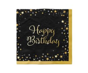 happy birthday  servietten starlight 