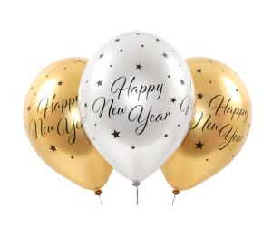 happy newyear ballons chrome 