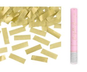konfettikanone gold papier rosa