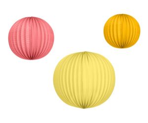 lampion set orange rosa gelb 