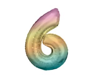 maxi zahl regenbogen 6 