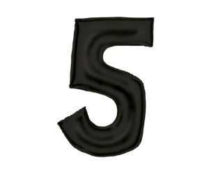 maxi zahl schwarz 5 