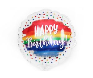 mini folienballon birthday colore 