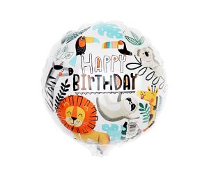 mini folienballon birthday dschungel 