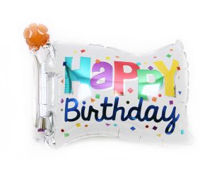 mini folienballon birthday flag 