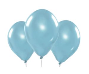miniballons blau chrome 