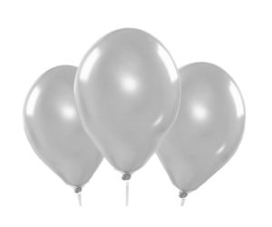 miniballons silber chrome 
