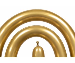 modellierballon gold chrome 