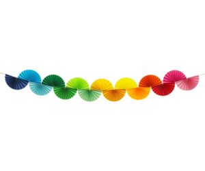 papiergirlande regenbogen 