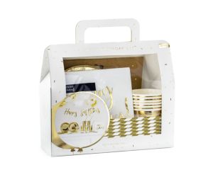 party box geburtstag gold 