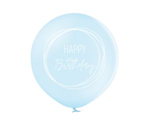 riesenballon geburtstag boho blau soft 