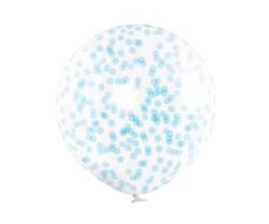 riesenballon konfetti blau 