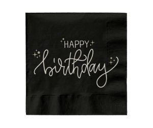 servietten creme schwarz 