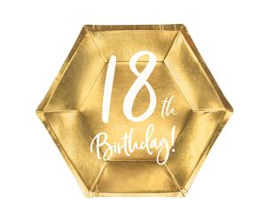 teller 18 jahre sechseck 