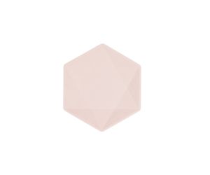 teller mini hexagon nature rosa soft 